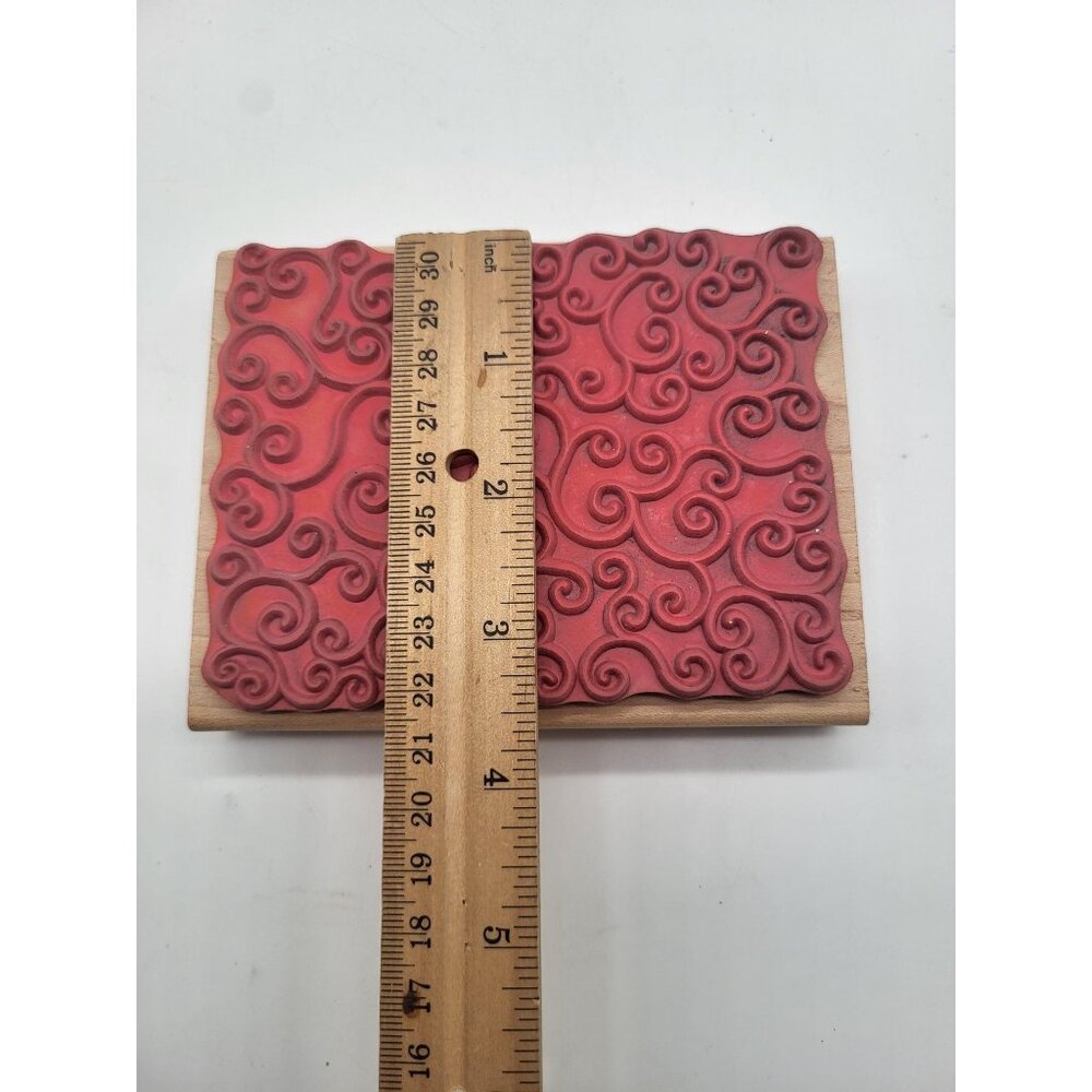 Stampabilities 2004 Swirls & Curls PR1002 Wood Rubber Stamp Scrapbooking Craft - Picture 10 of 10